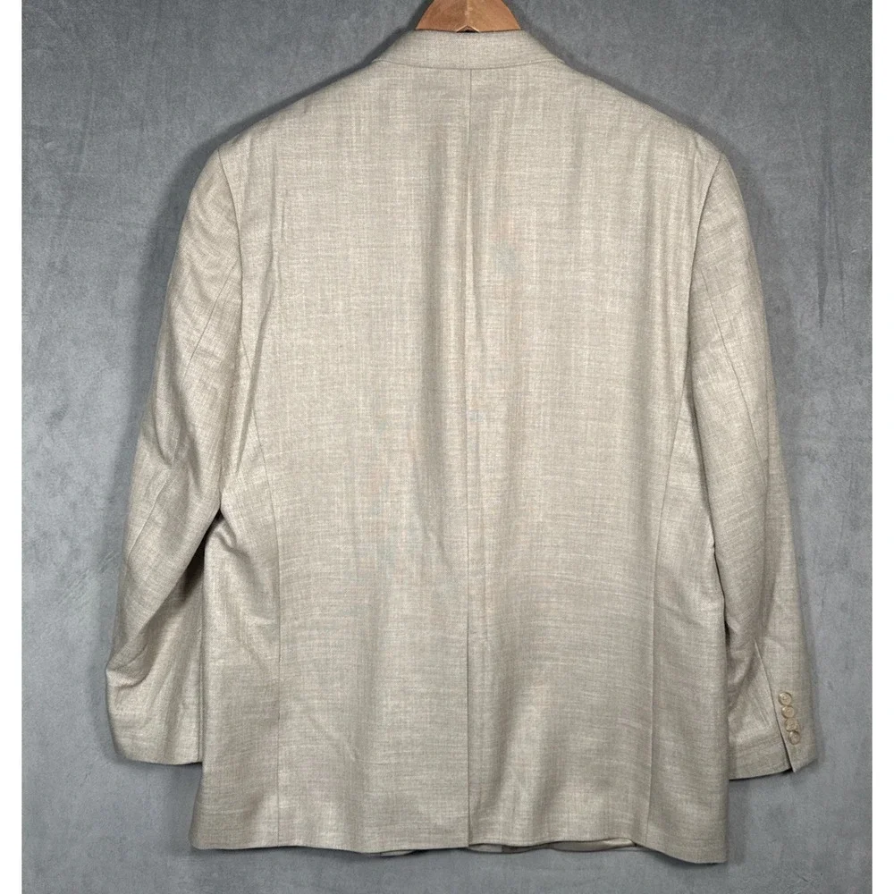 Lauren Ralph Lauren 50L Hopsack Sport Coat Blazer Tan Beige 2 Button Textured